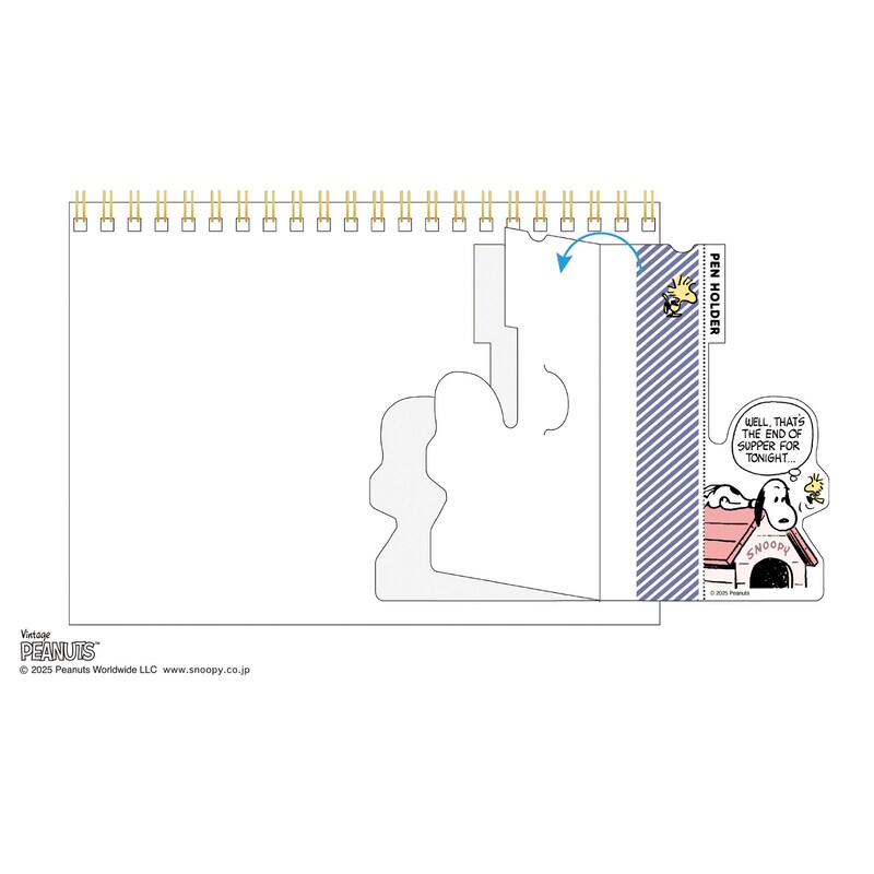 ペンホルダーを使用しない時は折りたたんで収納できます