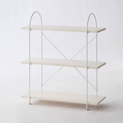 アーチデザインの３段ラック 【ワンルームに置きやすい】