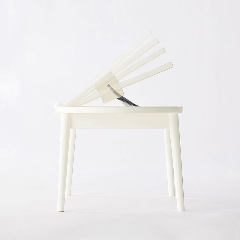 天板は5段階に角度調整が可能