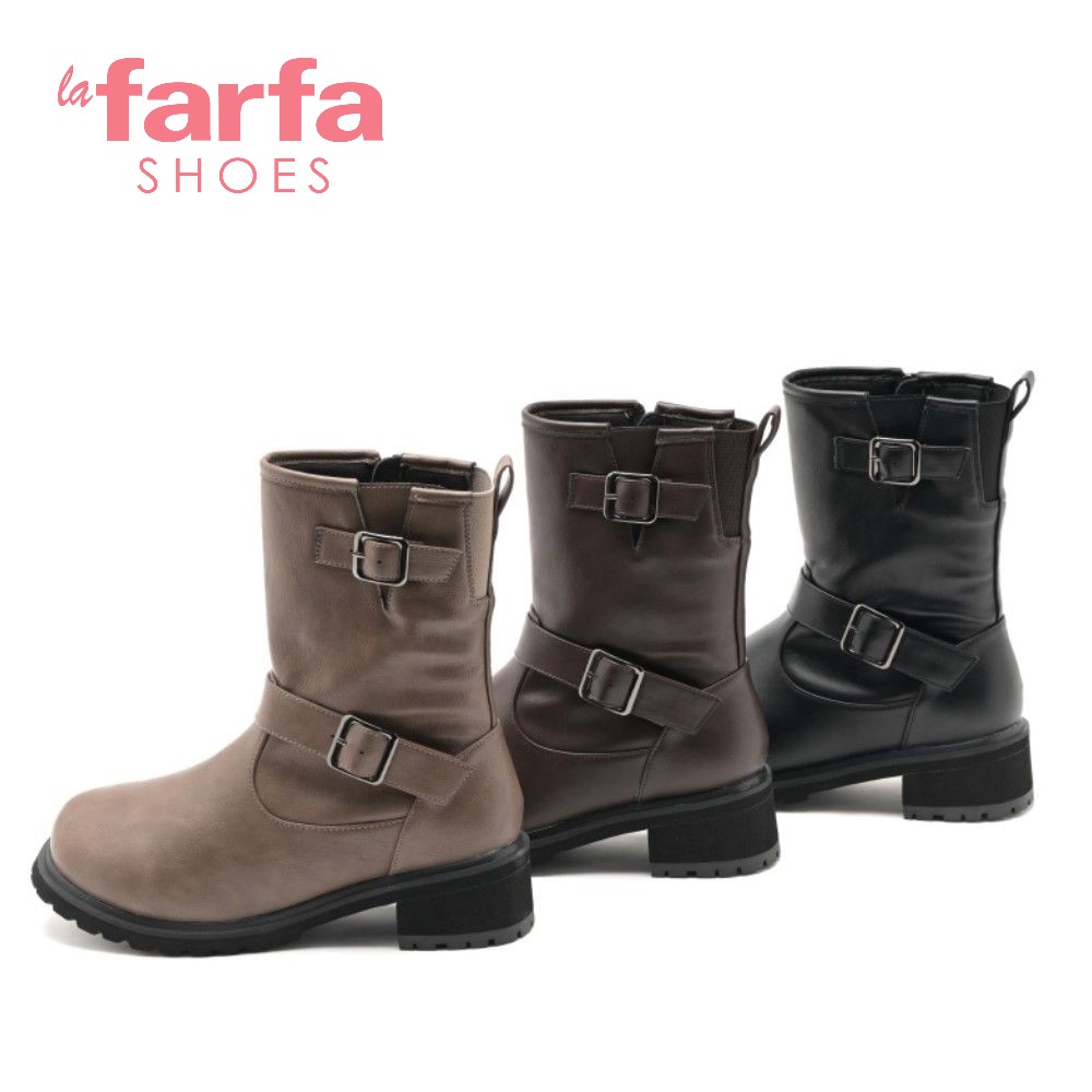 【ラ・ファーファ シューズ/la farfa SHOES】ショートエンジニアブーツ