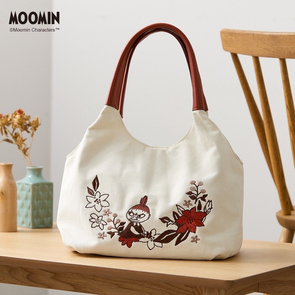 【ムーミン/MOOMIN】刺繍デザインバルーントートバッグ「ムーミン」