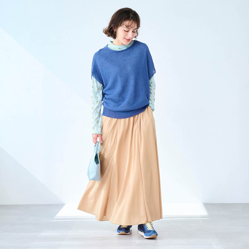 モデル身長162cm／M　ミモザ（ミント）着用