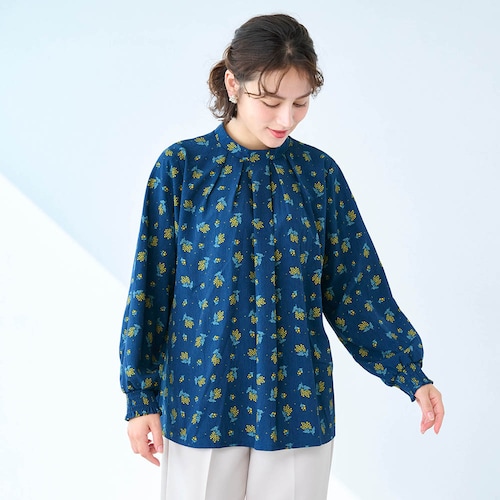 フロントタックがきれいなブラウスプルオーバー／ミモザ 「ミニラボ」