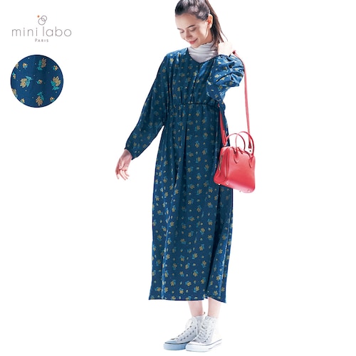 プリントワンピース／ミモザ 「ミニラボ」