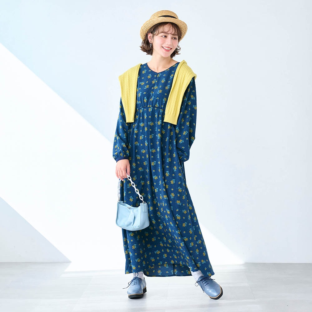 ミモザ／モデル身長162cm・M　※写真は撮影用のため着丈＋6cmになります。
