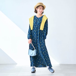 ミモザ／モデル身長162cm・M　※写真は撮影用のため着丈＋6cmになります。