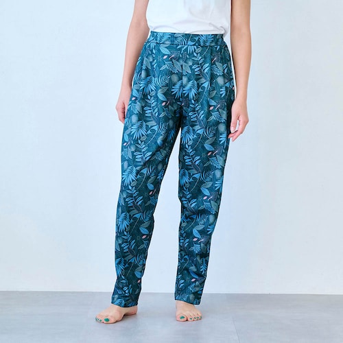 プリントジャージパンツ／夏の植物 「ミニラボ」