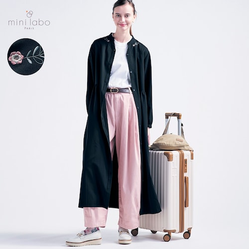 着回しの幅が広がる襟元刺繍のシャツワンピース／英国ののどかな庭 「ミニラボ」