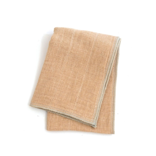 「化学染料は、使ってません」自然素材の蚊帳織りタオル〈2枚セット〉［日本製］