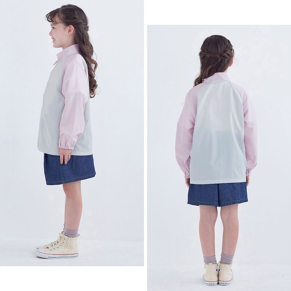 ラベンダー×サックス／モデル身長127cm・130サイズ着用