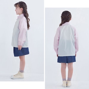 ラベンダー×サックス／モデル身長127cm・130サイズ着用