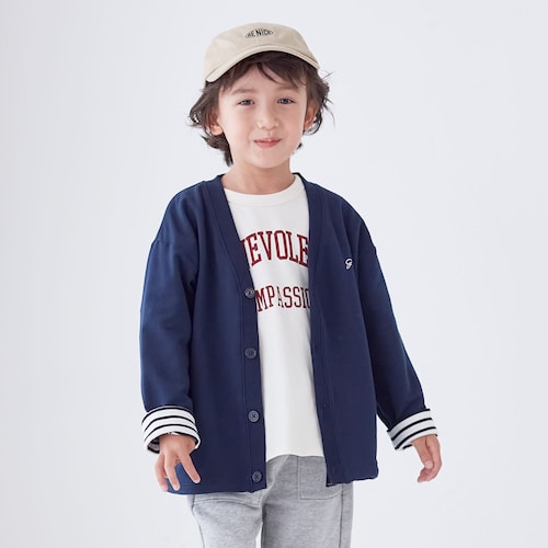 丈が調節できて長く着れるカーディガン 【子供服】