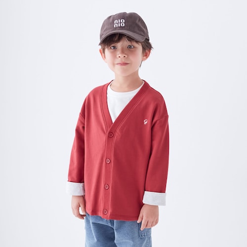 丈が調節できて長く着れるカーディガン 【子供服】