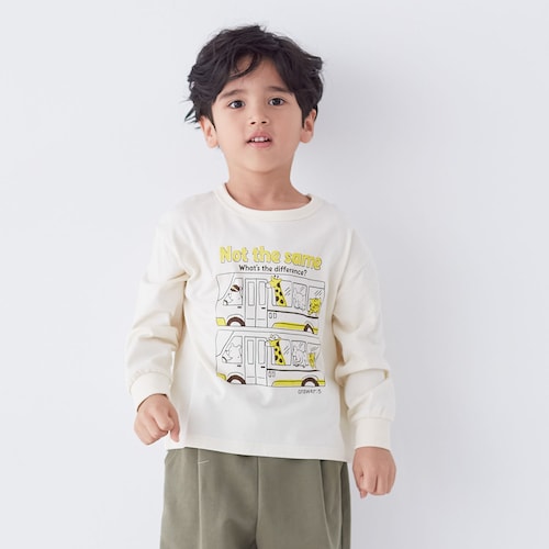 【ワクワクモチーフ】長袖Tシャツ 【子供服】