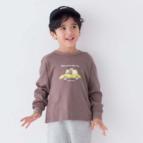 【ワクワクモチーフ】長袖Tシャツ 【子供服】
