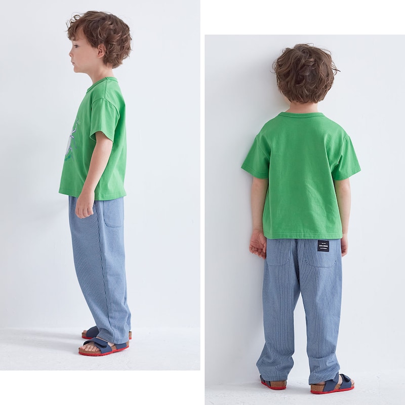 グリーン（カブトムシ）／モデル身長108cm・110サイズ着用