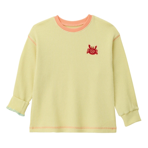 【保育園服】袖リブくるくるワッフル長袖プルオーバー 【子供服】