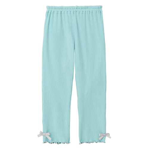 【保育園服】ハンカチポッケ10分丈のびるんガーリーデザインリブレギンスパンツ 【子供ズボン】