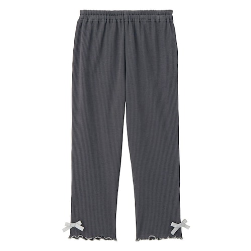 【保育園服】ハンカチポッケ10分丈のびるんガーリーデザインリブレギンスパンツ 【子供ズボン】