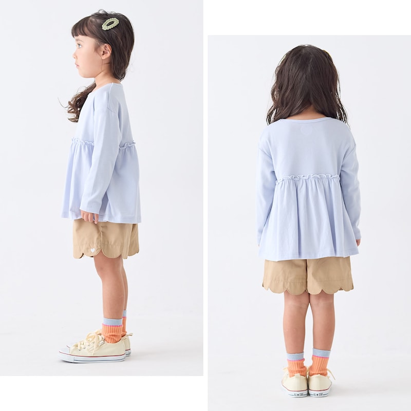 ペールブルー／モデル身長106cm・110サイズ着用