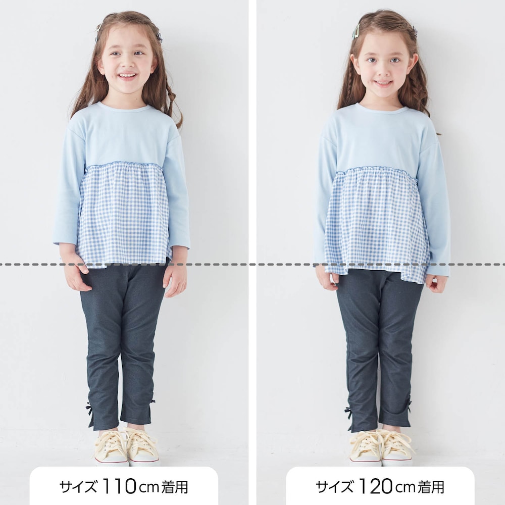 サイズ別着用比較／モデル身長113cm