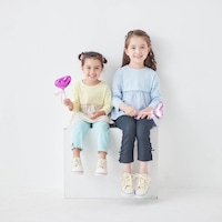 左)ホワイトレモンギンガム／92.5cm・90、右)ライトサックスギンガム／113cm・110
