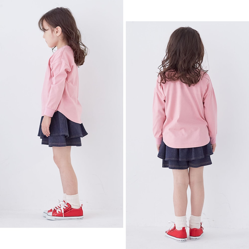ネイビー／モデル身長112cm・110サイズ着用