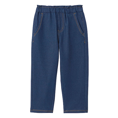 ハートポケットやわらかデニムテーパードロングパンツ 【子供ズボン】