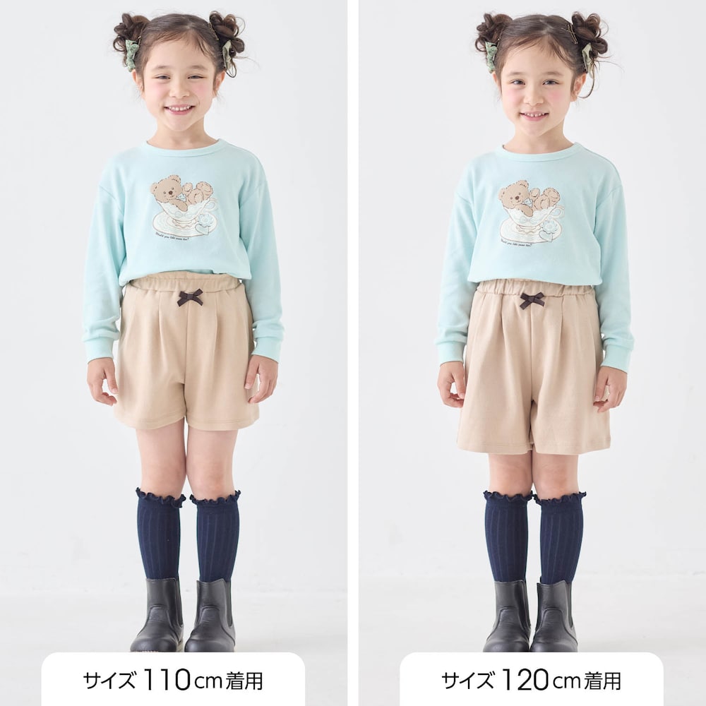 サイズ別着用比較／モデル身長111cm