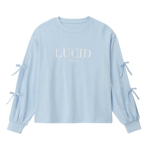 タックリボン袖デザイン長袖Ｔシャツ 【子供服】