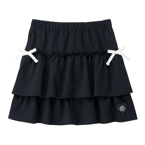 ハートワッペン付きライトスウェットフリルスカート 【子供服】