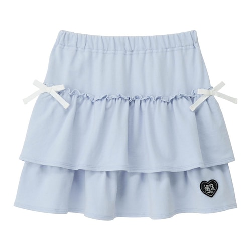 ハートワッペン付きライトスウェットフリルスカート 【子供服】