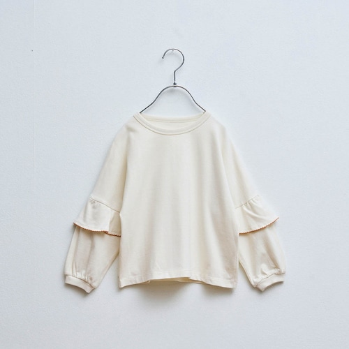 マイニチお洗濯してもよれにくい袖フリル長袖Ｔシャツ 【子供服】