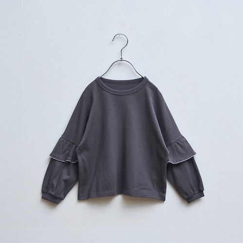 マイニチお洗濯してもよれにくい袖フリル長袖Ｔシャツ 【子供服】