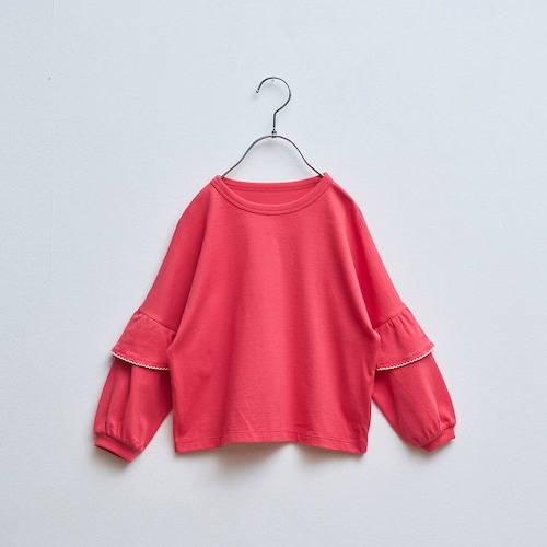 マイニチお洗濯してもよれにくい袖フリル長袖Ｔシャツ 【子供服】