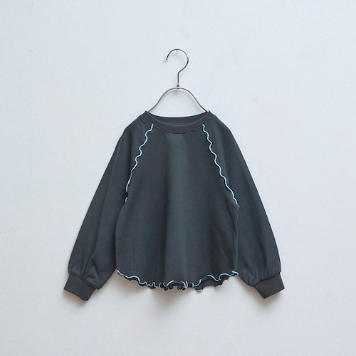 部屋干しでも乾きやすい配色メロウ使い長袖プルオーバー 【子供服】