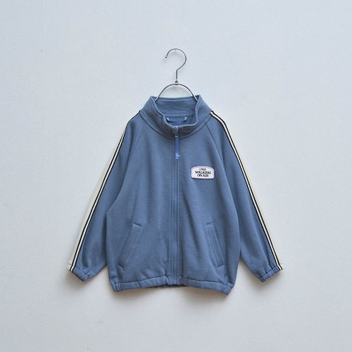 やわらか裏毛ラインテープデザインスタンドネックジャケット 【子供服】