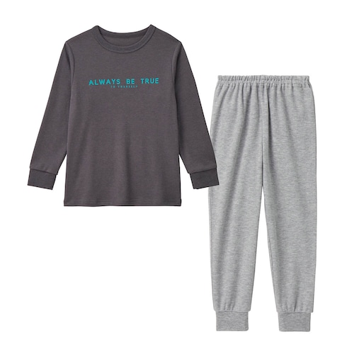 【プチプラGITA】股上深めのさらっと快適柔らかスムースパジャマ 【子供パジャマ 長袖】