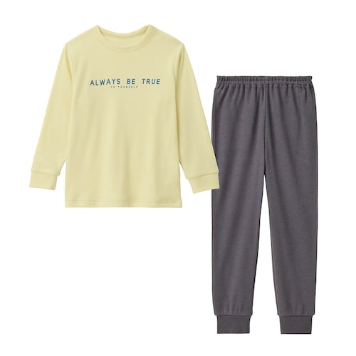 【プチプラGITA】股上深めのさらっと快適柔らかスムースパジャマ 【子供パジャマ 長袖】