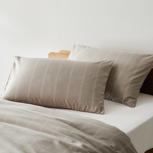 綿混素材のさらさら速乾枕カバー2枚セット