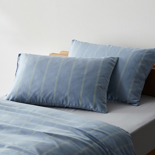 綿混素材のさらさら速乾枕カバー2枚セット