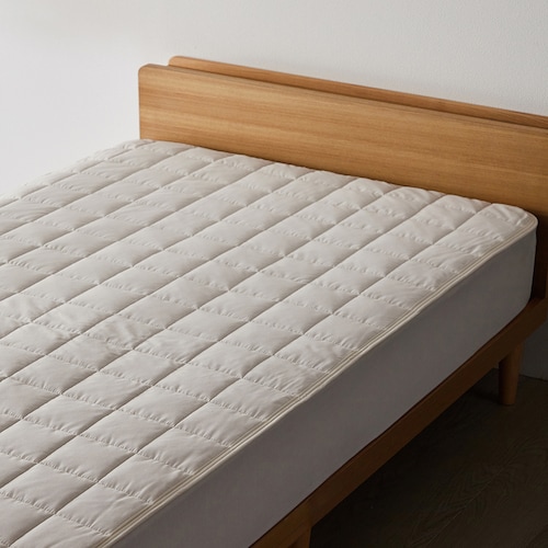 綿混素材のさらさら速乾置くだけ敷きパッド ＜シングル／セミダブル／ダブル＞