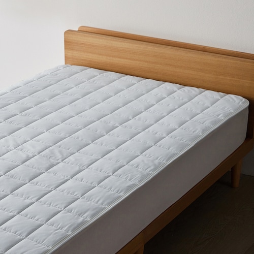 綿混素材のさらさら速乾置くだけ敷きパッド ＜シングル／セミダブル／ダブル＞