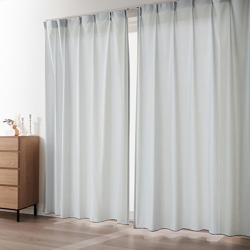 1枚でも外から見えにくいUVカット・遮熱・遮像薄地カーテン ＜2枚組／1枚＞