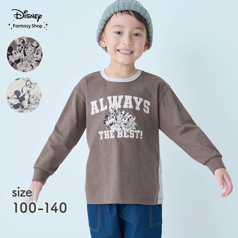 【ディズニー/Disney】キッズ後ろ切替Tシャツ「ミッキー & フレンズ」