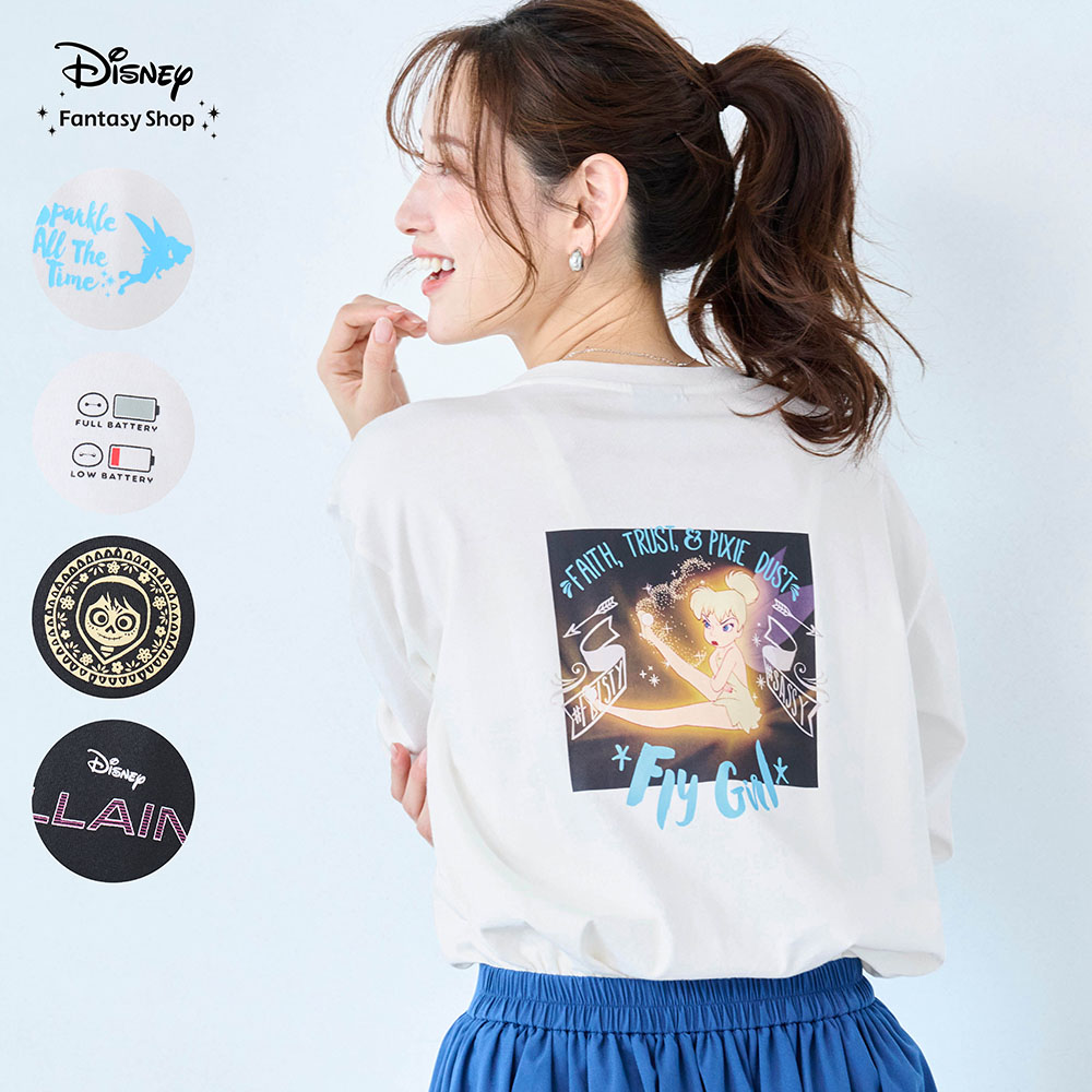 ユニセックス蓄光プリント長袖Tシャツ(選べるキャラクター)(ディズニー/Disney) ユニセックス蓄光プリント長袖Tシャツ(選べるキャラクター)(ディズニー/Disney)