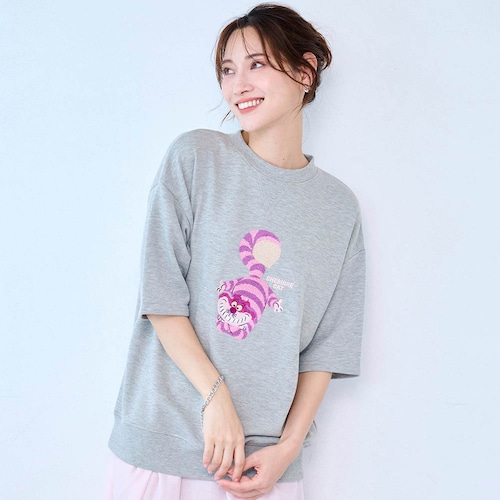 ユニセックスサガラ刺繍半袖ミニ裏毛プルオーバー（選べるキャラクター）