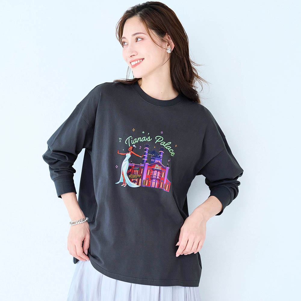 プリント長袖Tシャツ「プリンセスと魔法のキス」 プリント長袖Tシャツ「プリンセスと魔法のキス」