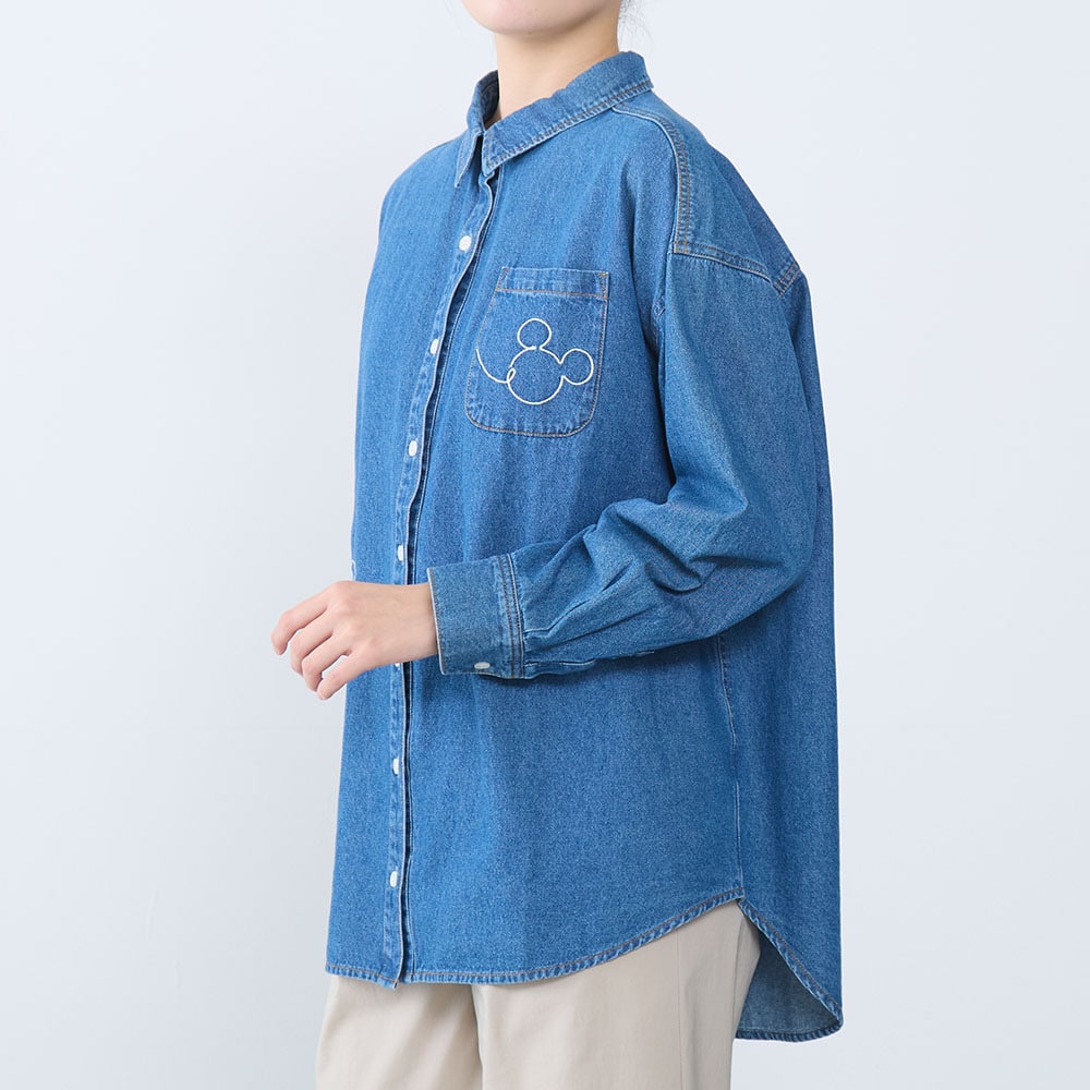 刺しゅうデニムシャツ「ミッキー＆フレンズ」(ディズニー/Disney