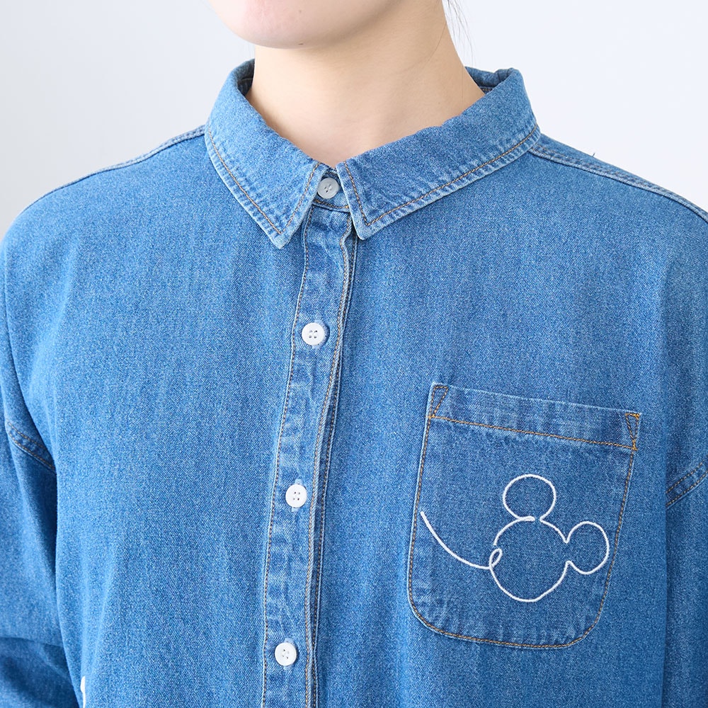 刺しゅうデニムシャツ「ミッキー＆フレンズ」(ディズニー/Disney